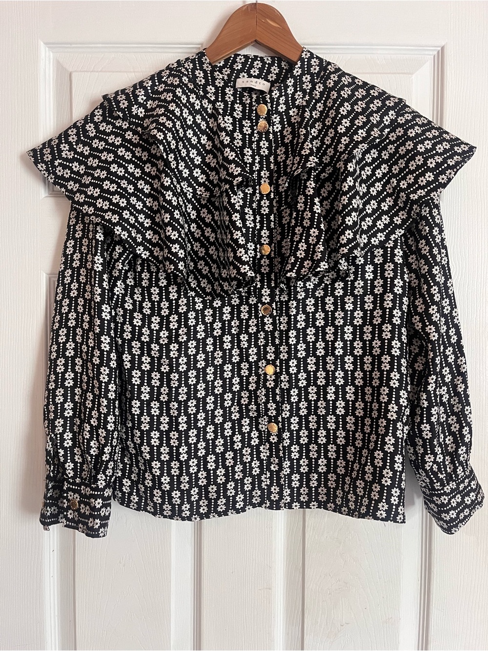 Sandro Ruffle Shirt - Picture 4 of 10